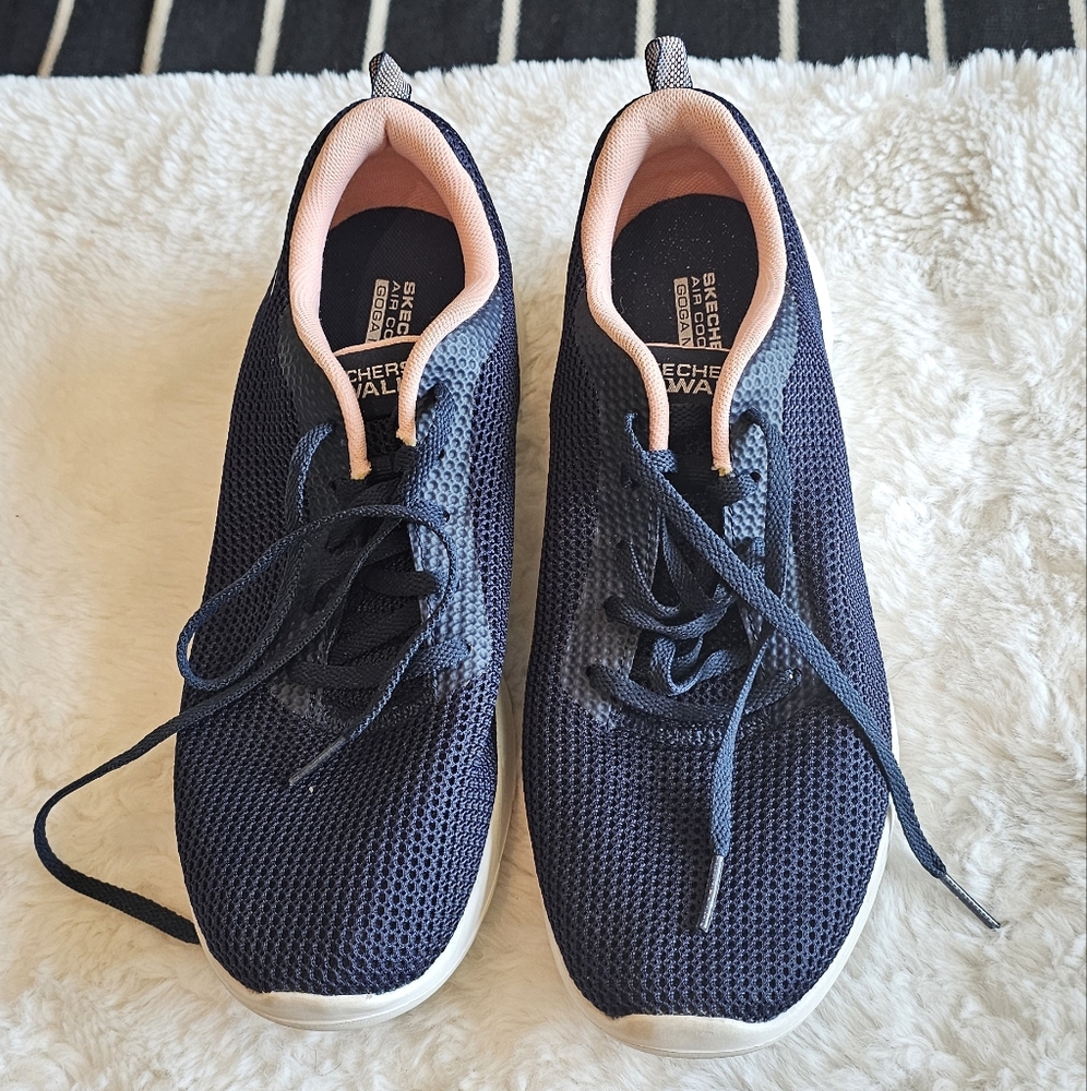 Skechers Navy and Peach Athletic Shoes